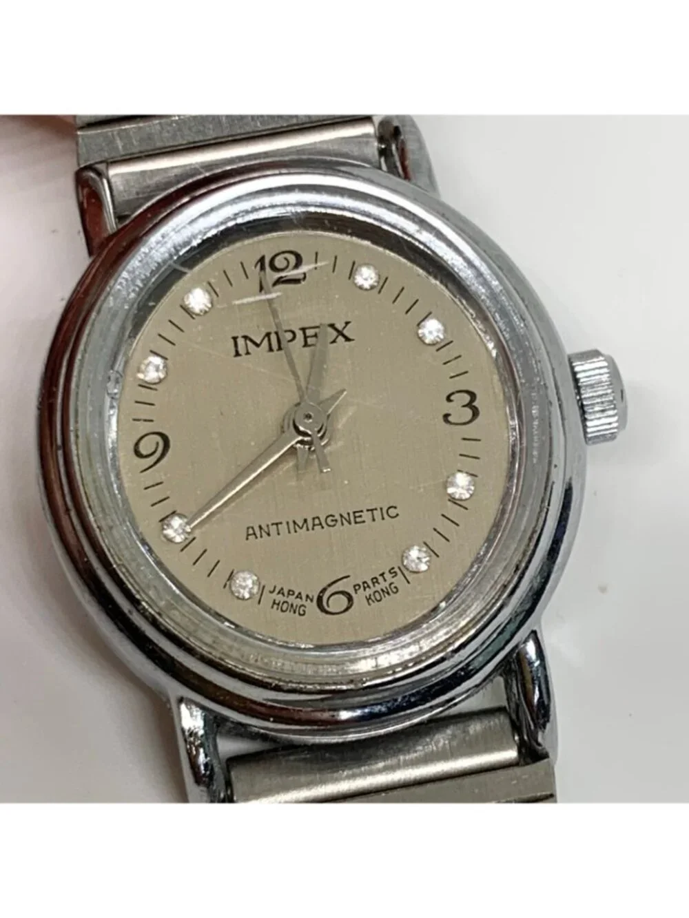 Vintage Impex mechanical wind up women’s watch 23mm japan silver tone works